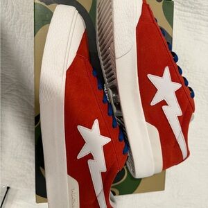 Bathing Ape (Bapes) Red Bape MAD STA #1 MI brand new in box size 12